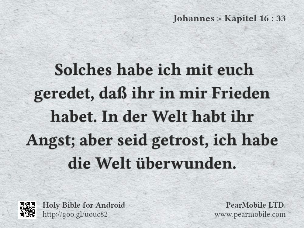 Johannes, Kapitel 16:33